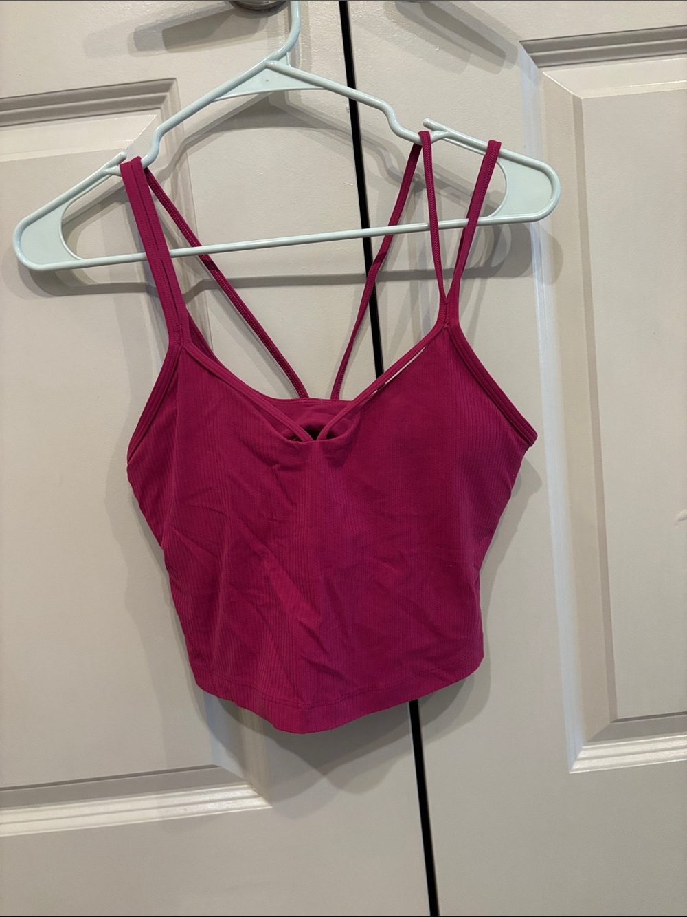 lululemon athletica Pink Strappy Ribbed Tank Top